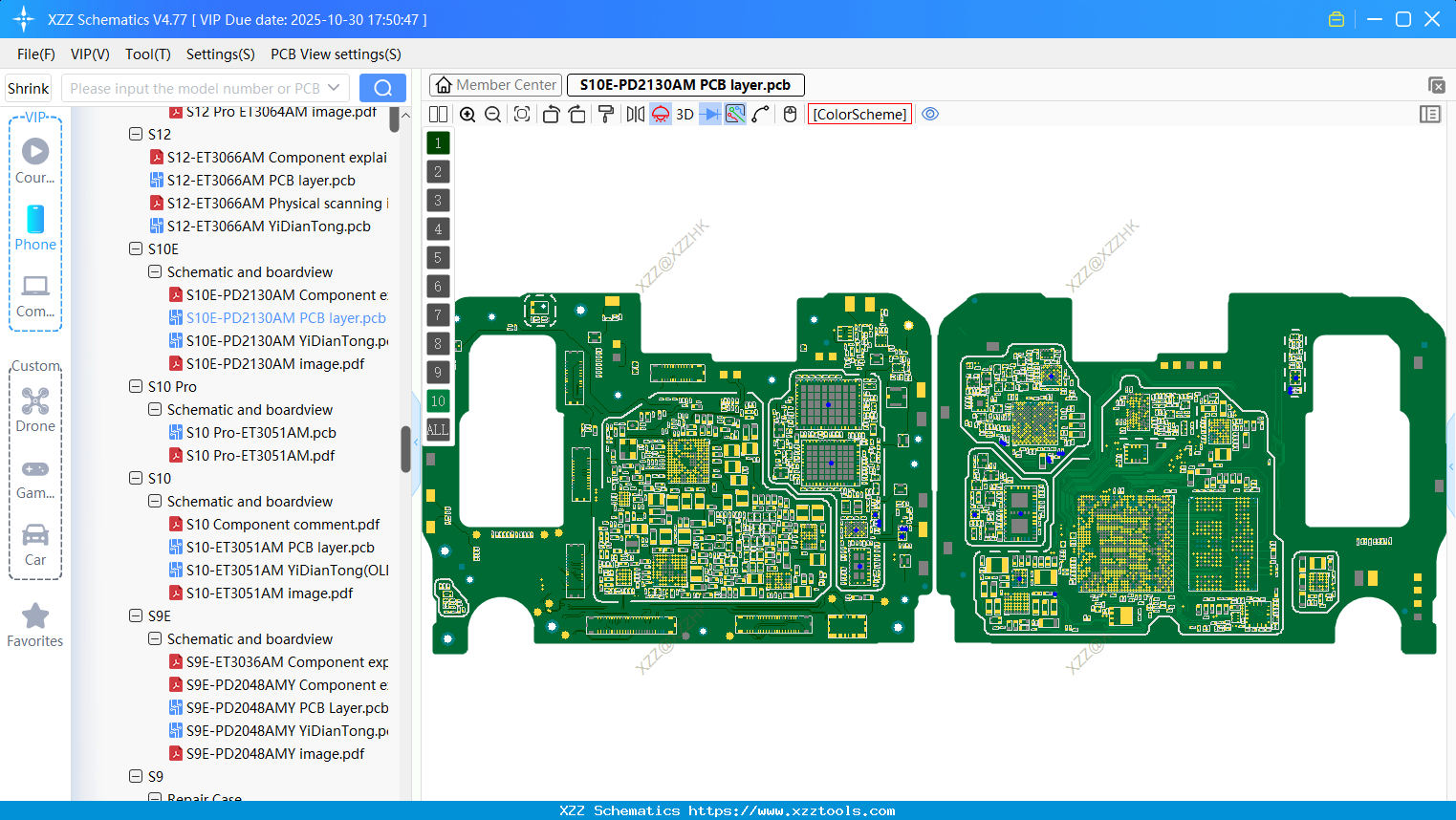VIVO S10E-PD2130AM PCB Layer